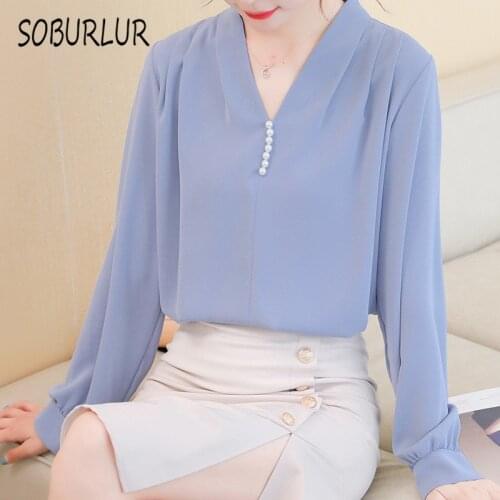 SOBURLUR Casual Loose Womens T-shirts Crop Top Woman Clothing Basic Tunics BF Korean Style Tops For Girls Long Sleeve Blousas