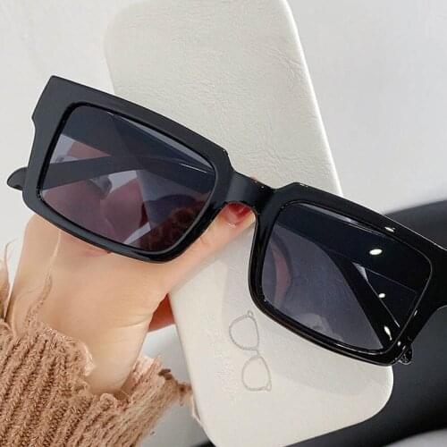 Elbru Retro Rectangle PC Frame Sunglasses Simplicity Street Photo Show Outdoors Sunshade Eye Protection Fashion Sunglasses UV400