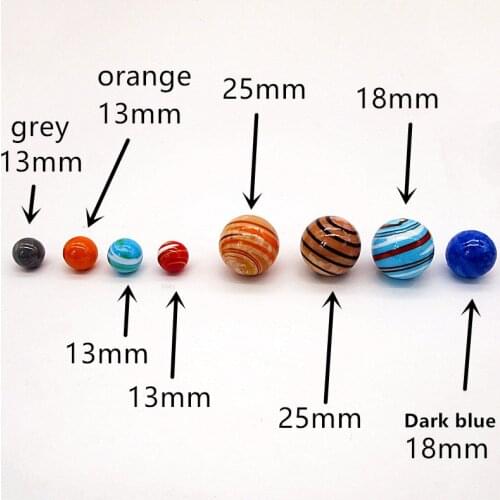 Handmade glass Marbles balls ornaments Simulate galactic system Planets design decoration 13mm 18mm 25mm Childrens toys gifts