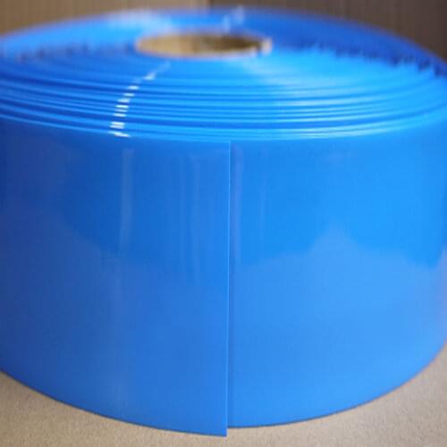 Width 555mm PVC Heat Shrink Tube Dia 353mm Lithium Battery Insulated Film Wrap Protection Case Pack Wire Cable Sleeve Black Blue