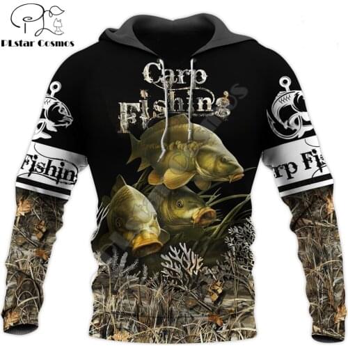 Animal Carp Fishing 3D All Over Printed Men women Hoodie Harajuku Fashion Sweatshirt Unisex Casual Jacket Pullover
