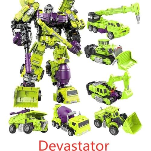 IN STOCK HZX Transformation Devastator H902 H-902 Oversize IDW 5IN1 Combination NEW Upgrade Version Action Figure Robot Toys