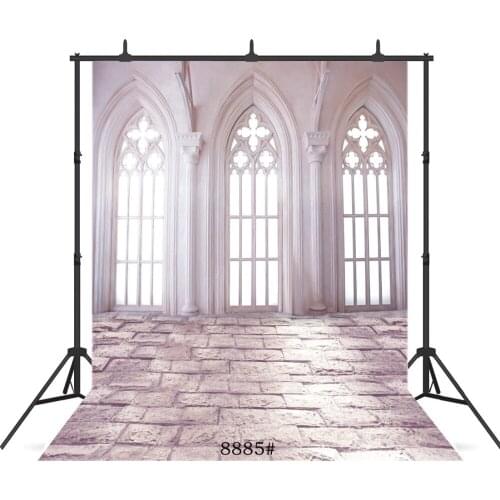 White Palace Window Vinyl Photographic Background For Wedding Children Baby New Born Portrait Backdrop Studio Shoot Photocall