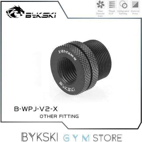 Bykski Water Filling Fitting, 20mm Water Injection Top Cross Plating Connector, Black G1/4''-G3/4'', B-WPJ-V2-X