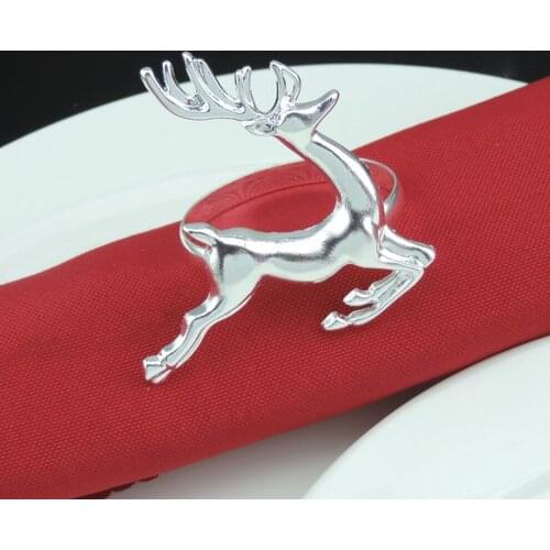 10 pcs/ lot Upscale hotel restaurant napkin ring fawn napkin ring napkin buckles Christmas gifts tableware furnishing articles