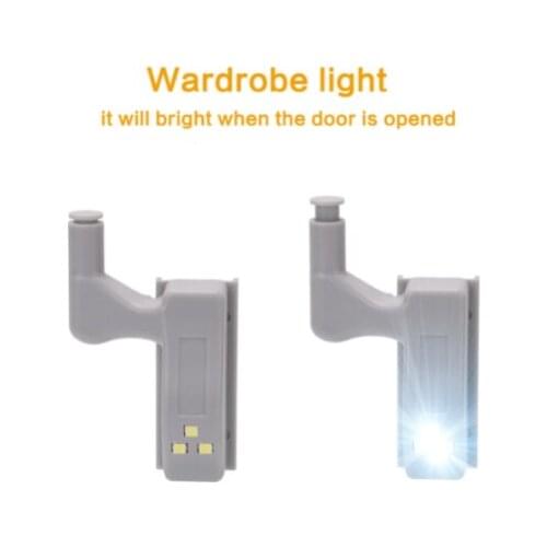 10PCS Universal wardrobe LED light sensor kitchen room novelty lighting night light interior hinge cabinet Drop Shipping