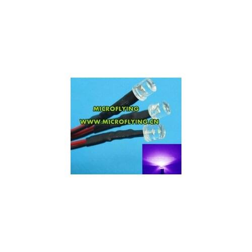 10x LED UV 5mmPre-Wired Resistor 12v DC Flat top uv Wide Angle Pre wired Light Bulb lamp Emitting Diodes 20CM for car toy DIY