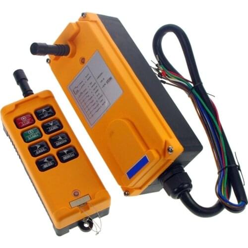 12V-415V 8 Channels 1 Speed 1 Transmitter Hoist Crane Radio Remote Controller System CE IP65 Fuse 5A