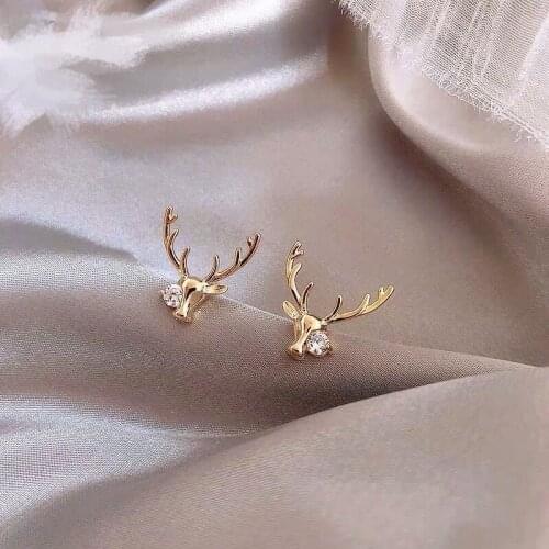 2019 new design cute elk earrings fashion jewelry temperament statement earrings Christmas gifts Korean earrings for women