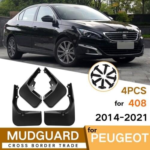4 PCS Mudflap For Peugeot 408 2014-2021 Front Rear Car Fender Mud Flaps Guard Splash Flap Mudguards Accessories