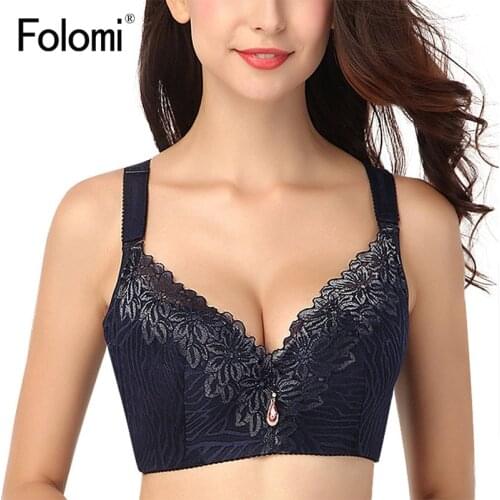 Folomi Plus Size Bra Big Cup Underwear Women Lace Bras Push Up Lingerie D E Cup