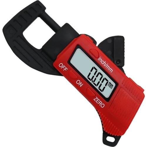 NEW 0-12.7mm Caliper Carbon Fiber Composites Digital Thickness Caliper Micrometer Gauge Blue/Red Measurement Tool