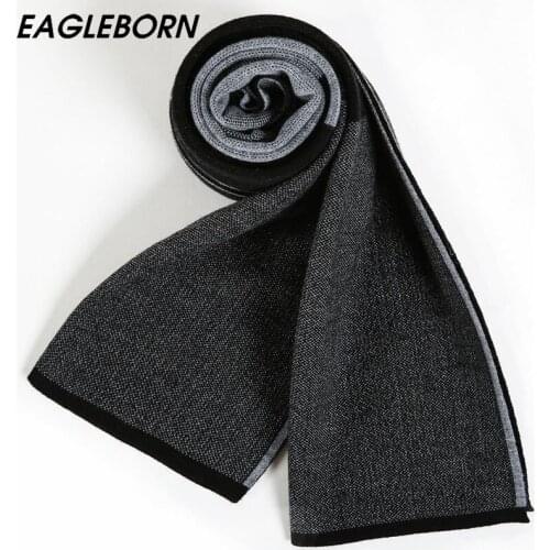 EAGLEBORN Men Scarf Newest Design Soft Warm Wool Scarf Winter Brand Shawl Fashion Cachecol Thicken Long Echarpe Men Business