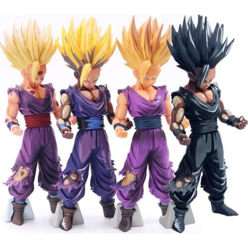 Dragon Ball Z Super Saiyan Son Gohan Action Figure Anime Model Normal Manga War Damaged Color Desktop Decor Collection Kids Gift