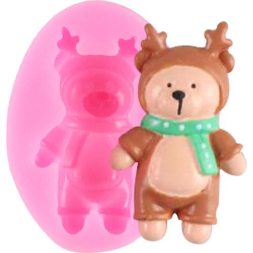 Bear Silicone Mold DIY Party Cupcake Topper Fondant Cake Decorating Tools Resin Clay Candy Molds ​Chocolate Gumpaste Mould