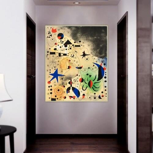 Joan Miro《Constellations I》Abstract Canvas Oil Painting Artwork Poster Picture Wall Hanging Decor Home Living Room Decoration