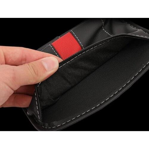 Adhesive storage bag behind the car seat, interior supplies, multi-function interior storage, car phone storage box