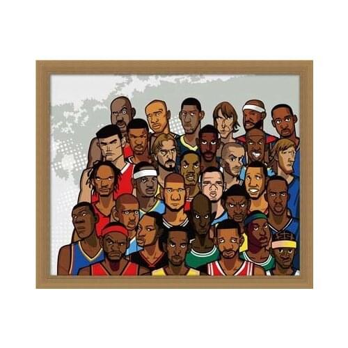MaHuaf-X012 Basketball tribe 40x50cm Framed DIY oil painting by numbers digital coloring by number on canvas hand painted gift