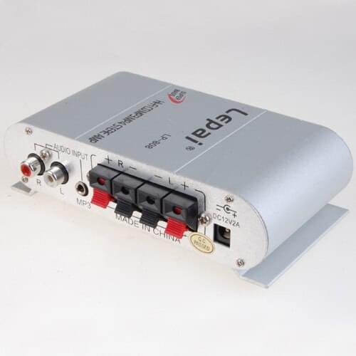 Mini Car Motorcycle Hi-Fi Stereo Audio Power Amplifier Output Power 20W x 2 RMS