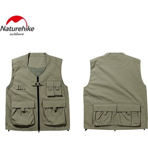 Naturehike Multifunction Outdoor Vest Portable Multiple Pockets Leisure Coat For Camping Hiking Travel Picnic Gardening