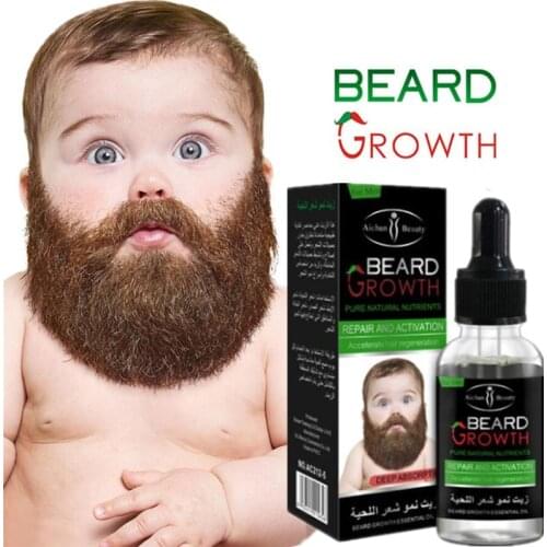 30ml Natural Organic Men Beard Growth Oil Beard Wax balm Hair Loss Products Leave-In Conditioner for Groomed Beard Growth