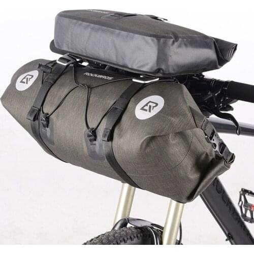 ROCKBROS Bicycle Bags 2 in 1 Set Waterproof Large Capacity 20 L MTB Road Bike Handlebar Front Bag Pouch Pannier Bike Accessories