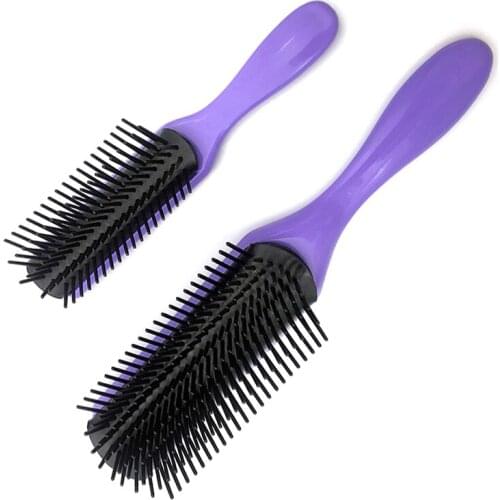 9-Rows Detangling Hair Brush Scalp Massager Hair Straight Curly Hair Comb New