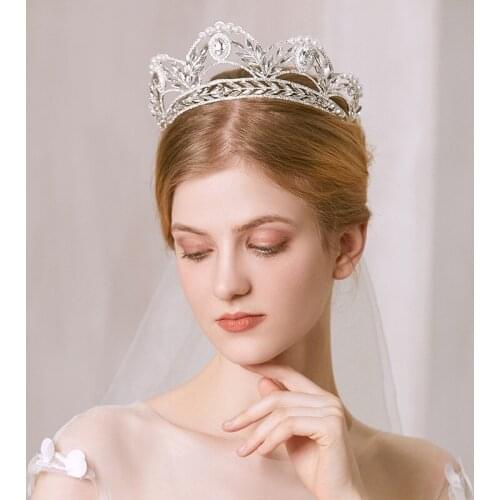 Rhinestones Crystal Tiaras Wedding Crown Bridal Headpiece Woman Baroque Hair Jewelry Bride Party Crowns Wedding Hair Accessories