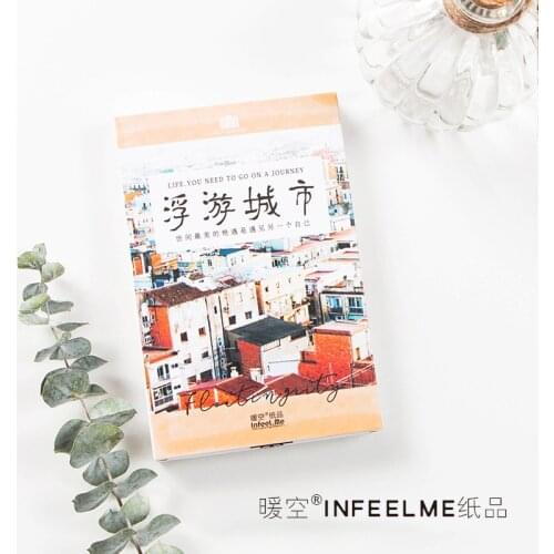 30sheets/LOT Creative Floating City Postcard /Greeting Card/Wish Card/Christmas and New Year gifts
