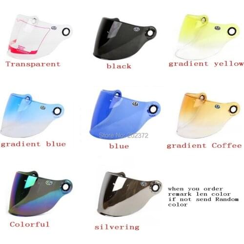 YOHE 837 837R 836 Motorcycle visor, half face helmet general original lens , transparent black colorful lens