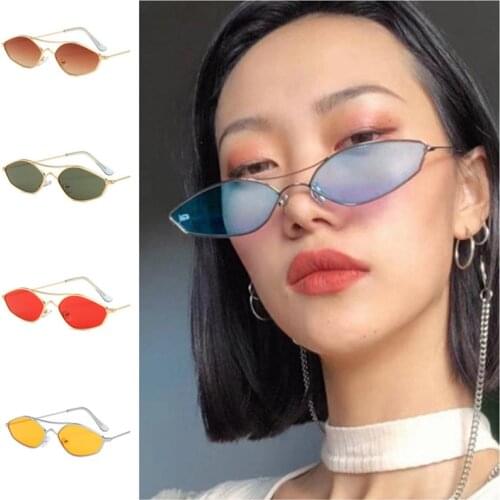 Women & Men Personality Sunglasses Irregular Sun Glasses Double Beam Goggles Anti-UV Spectacles Alloy Frame Eyeglasses A