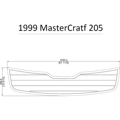 1999 MasterCraft 205 Swim Platform Pad Boat EVA Teak Decking 1/4" 6mm