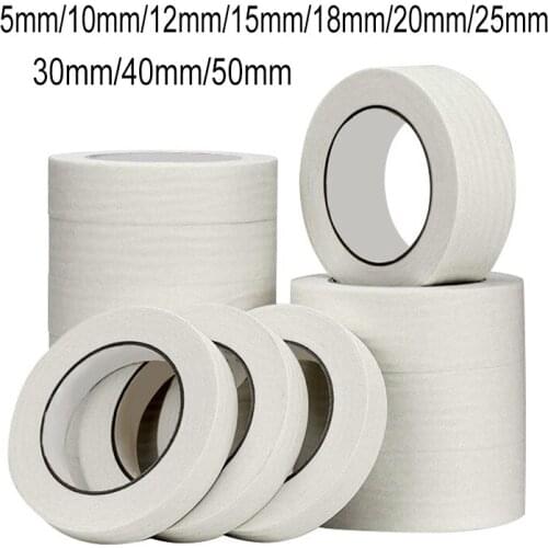 20M Adhesive Masking Tape White High Temperature Single Sided Tearable Writable Decorative Tapes Office Car Auto Body Paint Tape