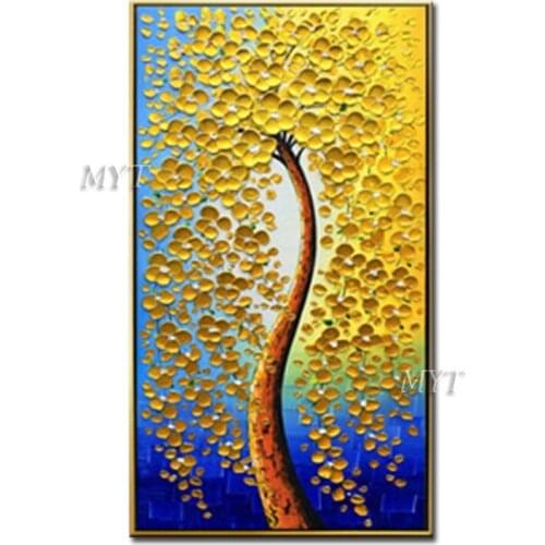 3D thick painting of swaying flowers Beautiful 100% Handpainted High Quality Paintings Wall Art Home Decor Picture Modern
