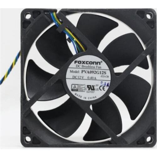 9cm 90*90*25 12V 0.40A PVA092G12S 4 wire temperature CPU chassis fan
