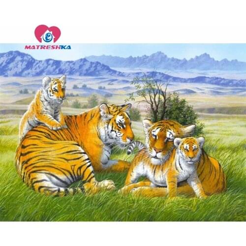 Diamond embroidery animals tiger mosaic pattern diamond mosaic sale Pictures of crystals hobby crafts diy kit Cross-stitch kits