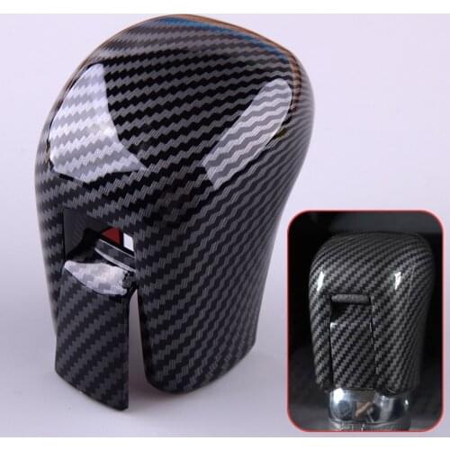 Car Gear Lever Shift Knob Cover Trim Cap ABS Black Carbon Fiber Style Fit For Honda Civic 10th 2016 2017 2018 2019 2020
