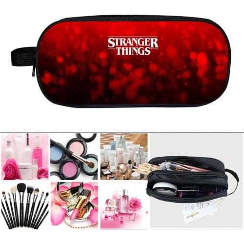 3D Stranger Things Season 4 Pencil Case Storage Cosmetic Bag Cartoon Kids School Supplies Stationery Make Up Pouch Children