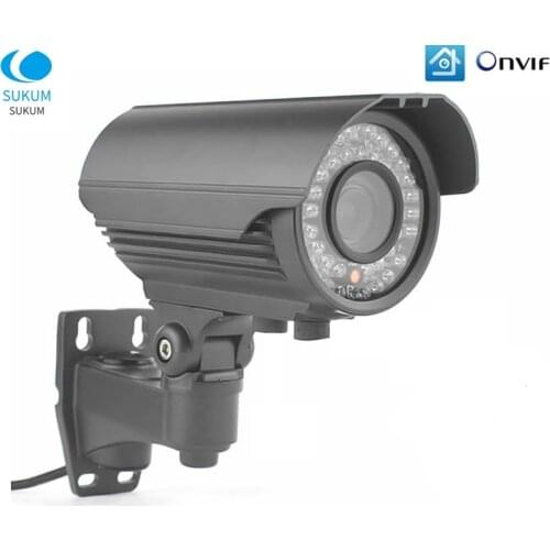 1080P Bullet IP Camera Outdoor Waterproof CCTV 4X Manual Zoom 2.8-12mm lens HD Security IP Camera POE 2MP