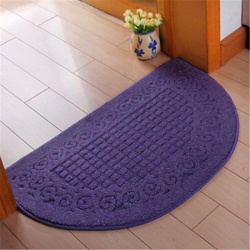 1Pcs Fashion Semicircle Aspiration Mat Luxury Bedroom Jacquard carpet Non-slip mat living room bath room kitchen toilet door mat