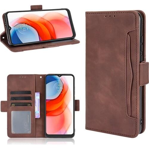 Flip Leather Phone Case Multi-card Slot Protective Sleeve Cover Shell for Motorola G Play 2021 Smartphone Accessories