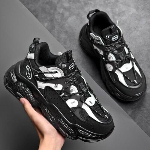 Autumn Winter Men Trendy Running Shoes Thick Soled Increased Boy Sneakers Women Athletics Sports Chunky Outdoor Walking Trainers