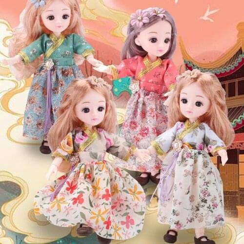 12Inch 10Inch Doll BJD Korean Collection Girl Hanbok With Beautiful Dress Unique Hairstyle Surprise Doll Toys For Girl Daughter