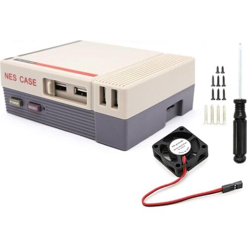 Mini NES CASE Retroflag Case with Cooling Fan Designed for Raspberry Pi 3 / 2 / B+ free shipping