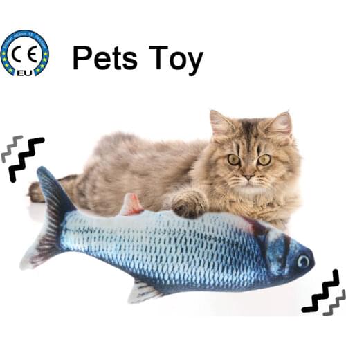 USB Electric Wagging Moving Simulation Realistic Fish Funny Cat Dog Pet Toy For Kittens Puppy Play Chew Bite Scratcher Carding
