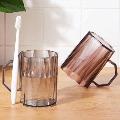 Washing Mug Eco-friendly Anti-slip Plastic Toothbrush Cup with Handle for Home Bathroom Tumblers Product Household Merchandise