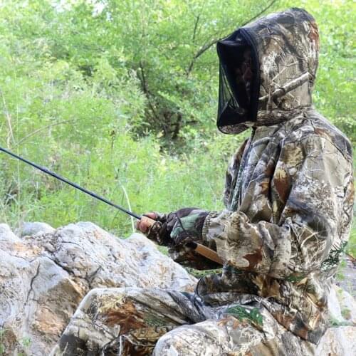 Outdoor Hunting Birdwatching Fishing Clothes Leaves Bionic Camouflage Suit Anti-mosquito Bionic Camo Ghillie Suit Jacket Pants