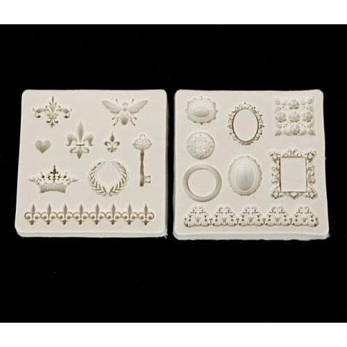 Vintage Lace Frame Silicone Fondant Mold Cake Decorating Tool Chocolate Mould