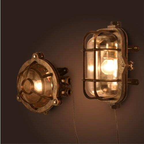 Vintage LED Wall Lamp Outdoor Sconce Lights Waterproof Garden Wall Light Fixtures Aluminum Glass Antique Porch Lighting
