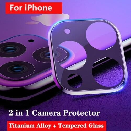 Camera Lens Protector For iPhone 12 Pro Max 12 Mini 11 Metal + Tempered Glass Screen Protector Rear Camera Films Full Cover Case